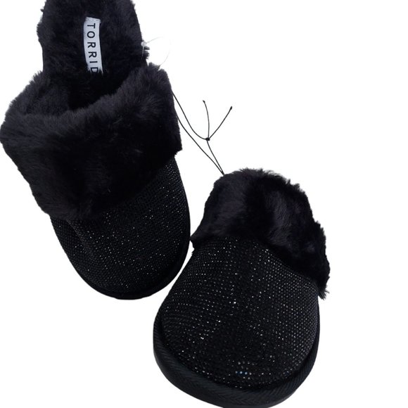 torrid Shoes - Torrid Slip-On Embellished Slipper Black Women's Size 7 NWOT